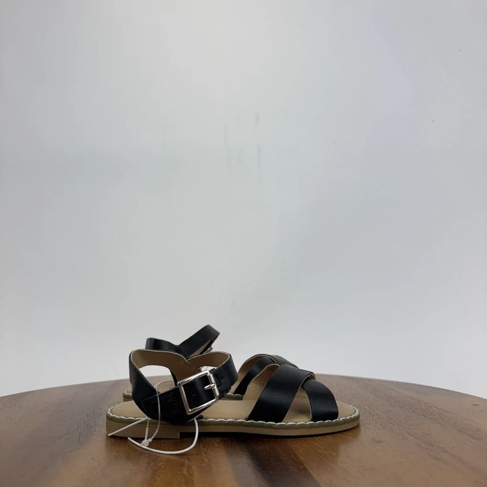 New NWOB Girls Little Kids‎ Tucker + Tate Tarya Black Strappy Sandals Size 9 C